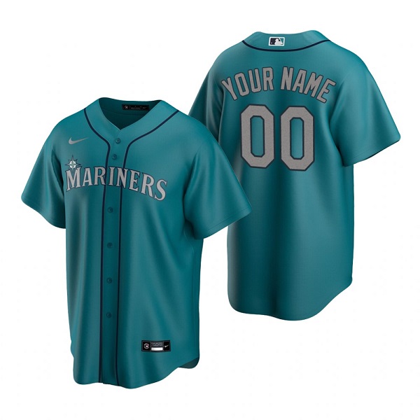 Youth Seattle Mariners Active Player Custom Aqua Cool Base Stitched Jersey Youth Seattle Mariners Active Player Custom Aqua Cool Base Stitched Jersey
